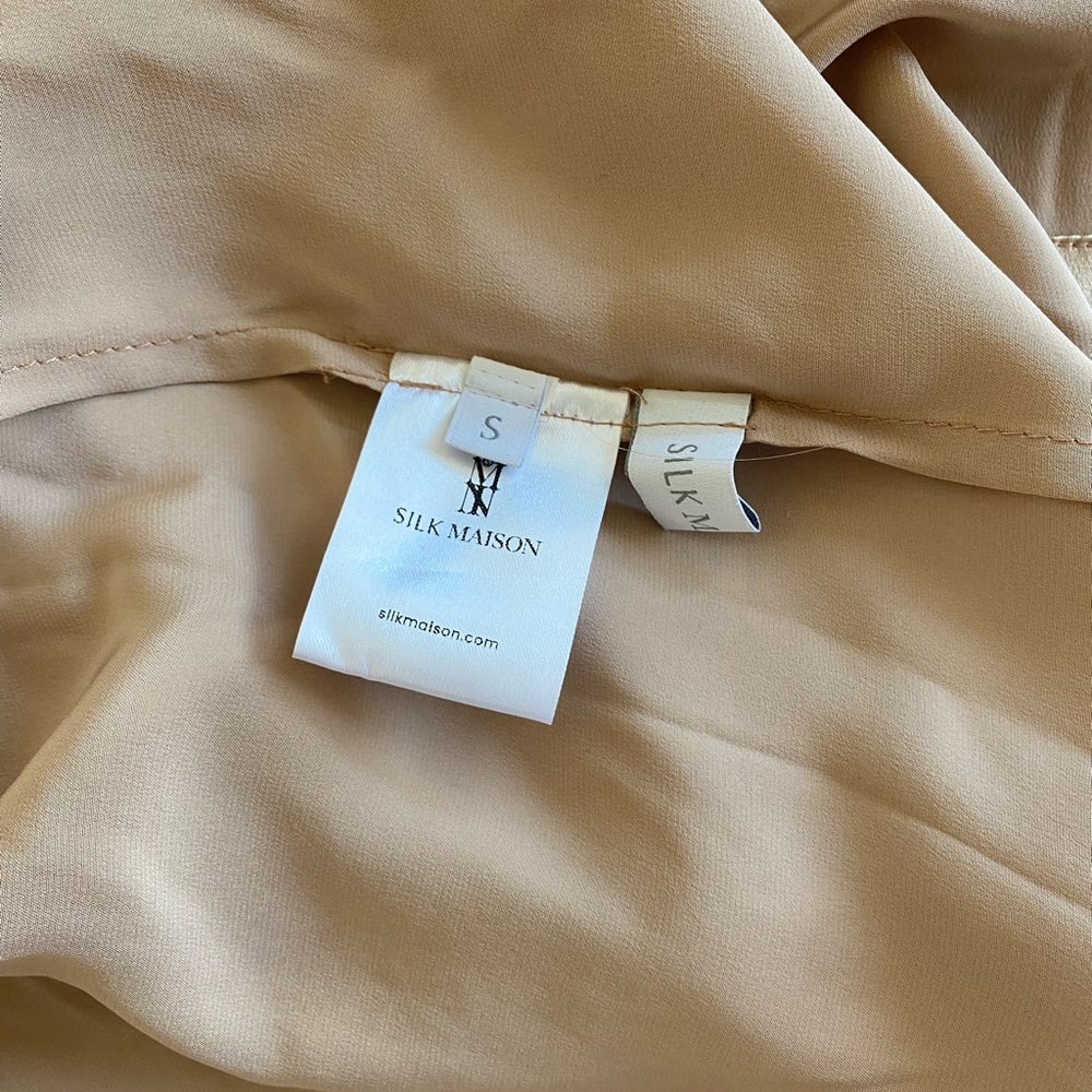 SILK MAISON SHAWL COLLAR SILK PAJAMA SHIRT - Picture 6 of 6